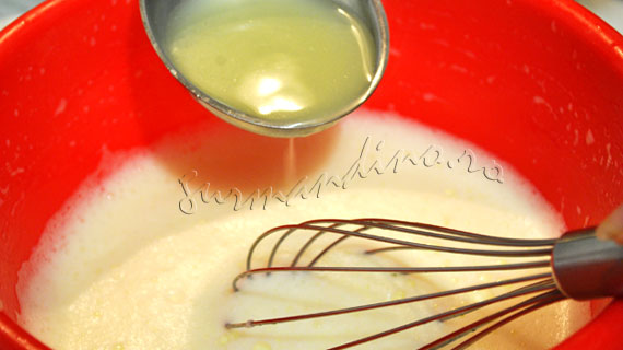 Ciorba de miel à la grec, cu ceapa verde si sos avgolemono, cu oua si lamaie